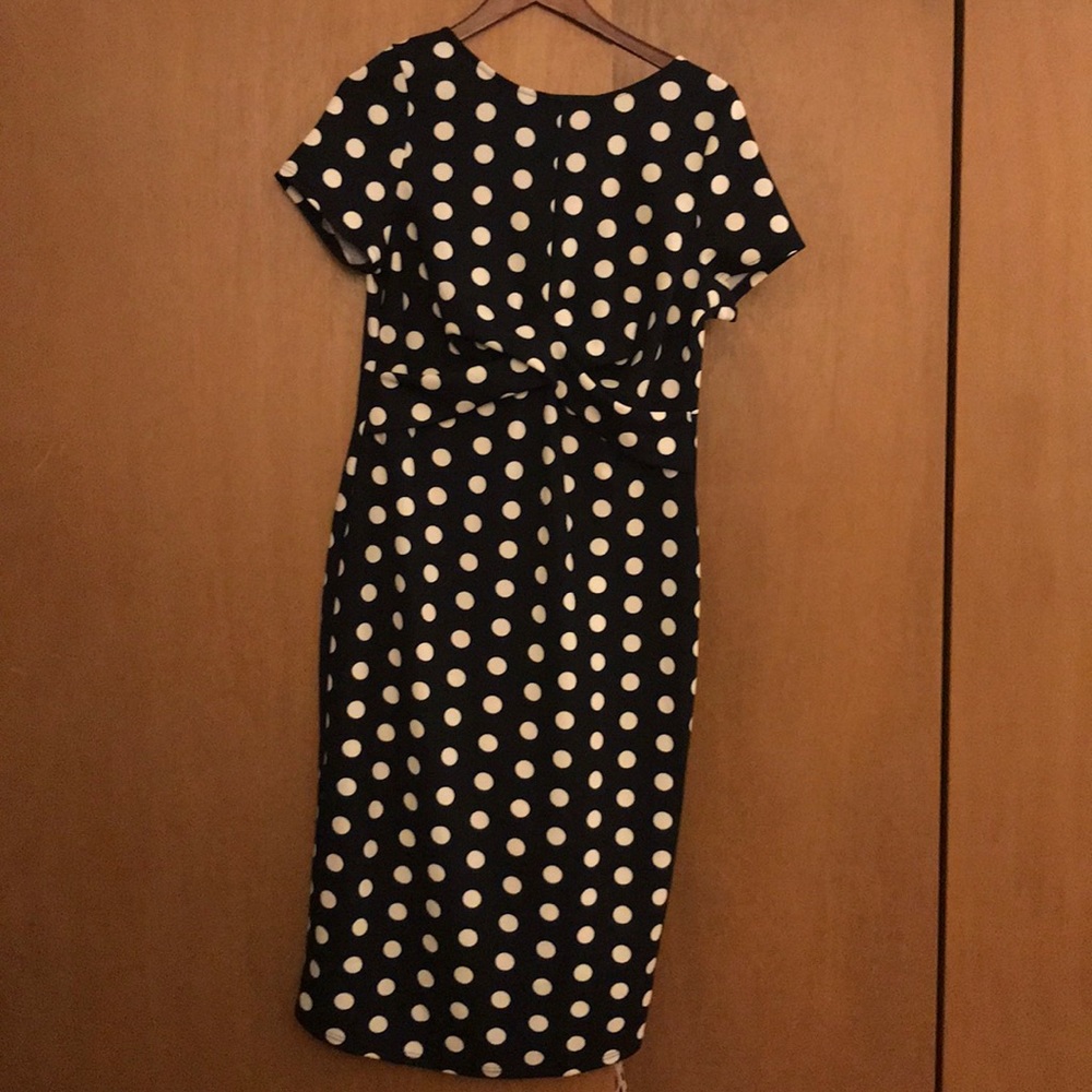 Black and white polka dot dress